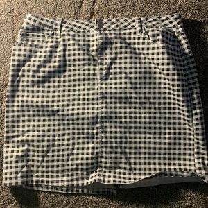 Black and white checkerboard skirt